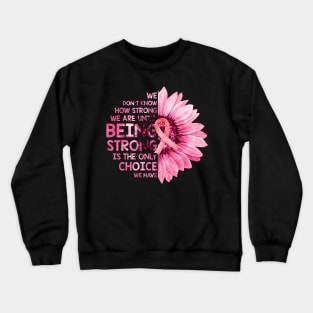 Sunflower Pink Breast Cancer Awareness Crewneck Sweatshirt